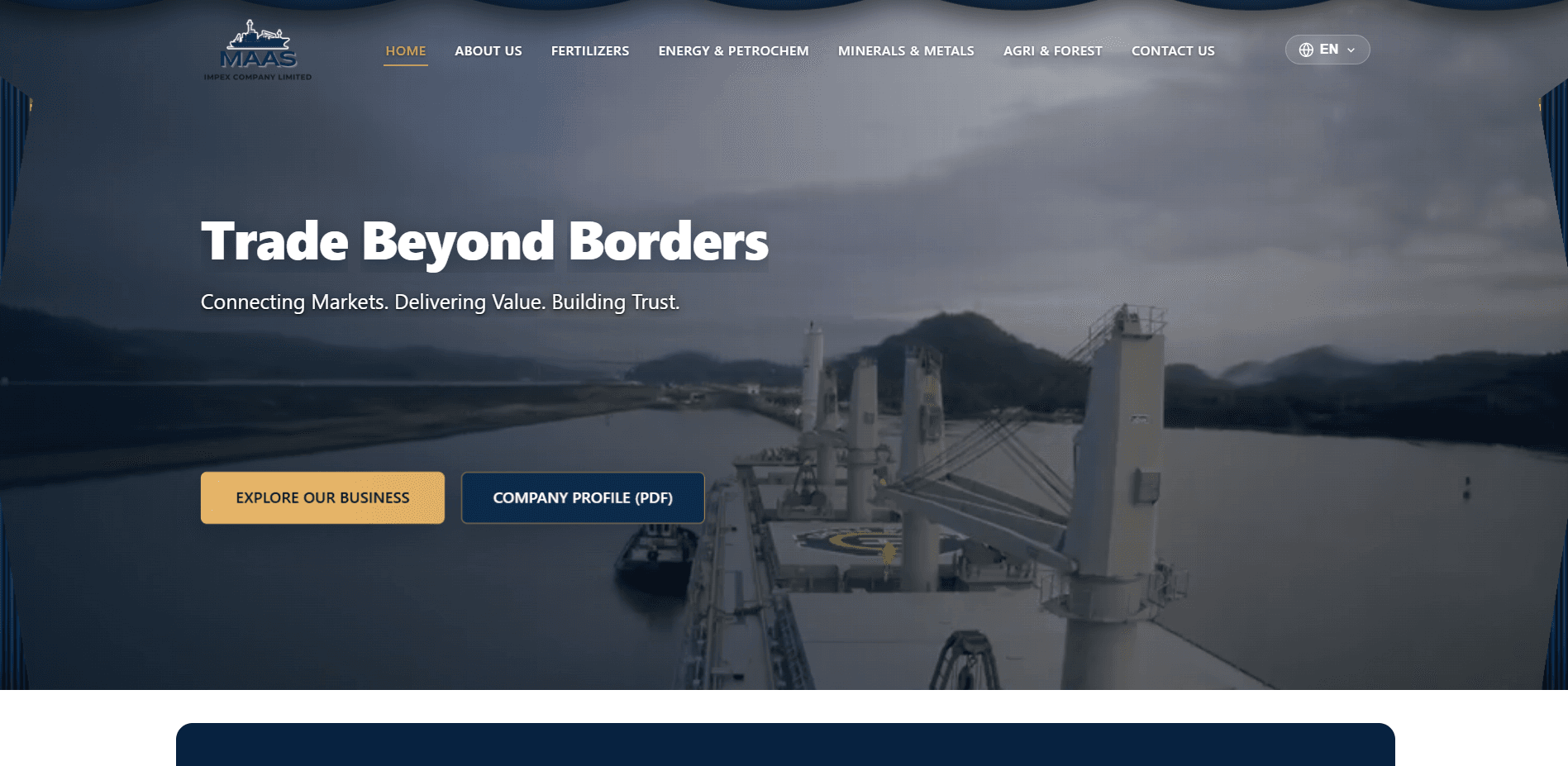 MAAS Impex Company Limited live website showcase