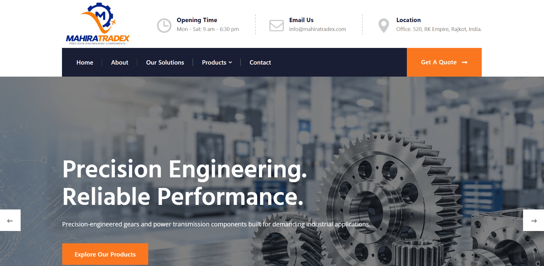 Mahira Tradex live website showcase